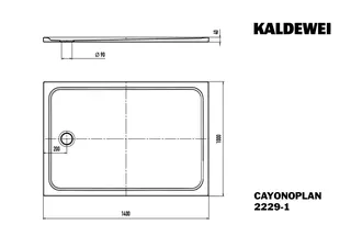 Kaldewei Duschwanne CAYONOPLAN Mod.2229-1,1000x1400mm, warm grey 50,Secure Plus – Bild 3