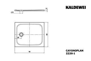 Kaldewei Duschwanne CAYONOPLAN Mod.2220-1,800x900mm, alpinweiß,Invisible Grip – Bild 3