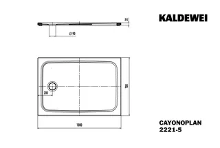 Kaldewei Duschwanne CAYONOPLAN Mod.2221-5,700x1000mm, alpwe,SEC,Wt extrafl. – Bild 3