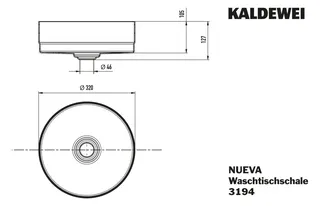 Kaldewei WB NUEVA WASCHTISCH-SCHALE Mod.3194,d :320mm,warm grey 10,Perl-Effekt,oÜL – Bild 5
