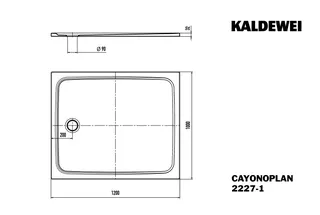 Kaldewei Duschwanne CAYONOPLAN Mod.2227-1,1000x1200mm, alpinweiß,Invisible Grip – Bild 3