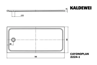 Kaldewei Duschwanne CAYONOPLAN Mod.2224-1,800x1800mm, alpinweiß,Invisible Grip – Bild 3