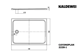 Kaldewei Duschwanne CAYONOPLAN Mod.2228-1,1000x1300mm, alpinweiß,Invisible Grip – Bild 3