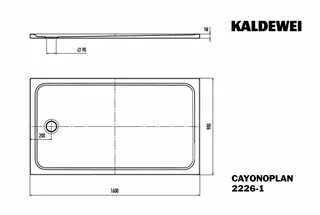 Kaldewei Duschwanne CAYONOPLAN Mod.2226-1,900x1600mm, alpinweiß,Secure Plus – Bild 4