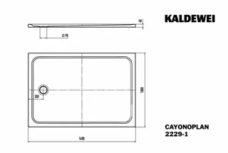 Kaldewei Duschwanne CAYONOPLAN Mod.2229-1,1000x1400mm, alpinweiß,Invisible Grip – Bild 2