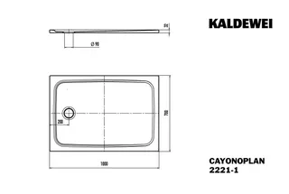 Kaldewei Duschwanne CAYONOPLAN Mod.2221-1,700x1000mm, alpinweiß – Bild 2