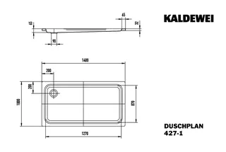 Kaldewei Duschwanne DUSCHPLAN Mod.427-1,1000x1400mm, pergamon – Bild 4