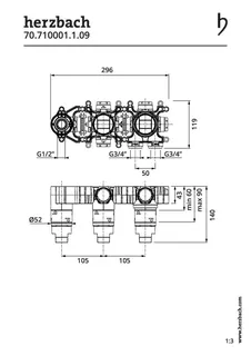 MODUL7 Einbaukörper Thermostat 1 Verbraucher – Bild 2