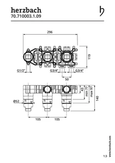 MODUL7 Einbaukörper PUSH-Thermostat 1 Verbraucher – Bild 2