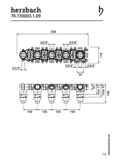 MODUL7 Einbaukörper PUSH-Thermostat 3 Verbraucher – Bild 2