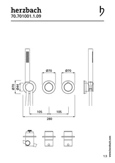 MODUL7 Thermostat-Farbset 1 Verbraucher Edelstahl – Bild 2
