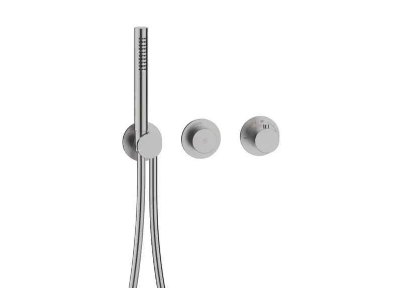 MODUL7 PUSH Thermostat-Farbset 1 Verbraucher Edelstahl