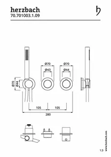 MODUL7 PUSH Thermostat-Farbset 1 Verbraucher Edelstahl – Bild 2