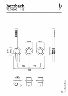 MODUL7 Thermostat-Farbset 2/3 Verbraucher Schwarz matt – Bild 2