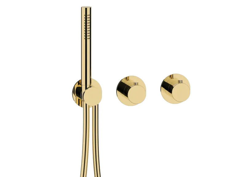 MODUL7 Thermostat-Farbset 2/3 Verbraucher PVD Gold