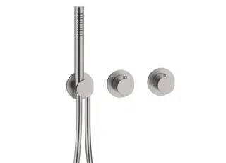MODUL7 Thermostat-Farbset 2/3 Verbraucher Edelstahl