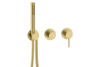 MODUL7 Hebelmischer-Farbset 2/3 Verbraucher Brass Steel