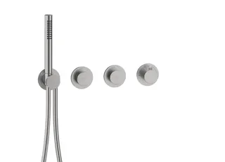 MODUL7 PUSH Thermostat-Farbset 2 Verbraucher Edelstahl
