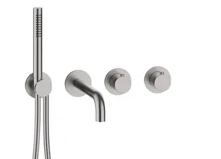 MODUL7 Thermostat-Farbset 2 Verbraucher mit Auslauf Edelstahl