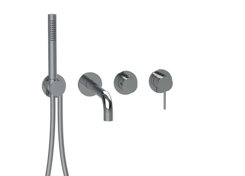 MODUL7 Hebelmischer-Farbset 2 Verbraucher mit Auslauf Chrom