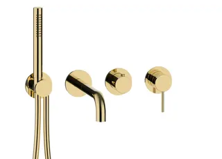 MODUL7 Hebelmischer-Farbset 2 Verbraucher mit Auslauf PVD Gold