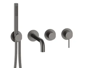 MODUL7 Hebelmischer-Farbset 2 Verbraucher Auslauf Black Steel