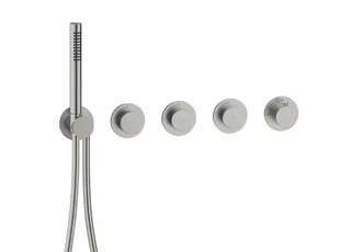 MODUL7 PUSH Thermostat-Farbset 3 Verbraucher Edelstahl