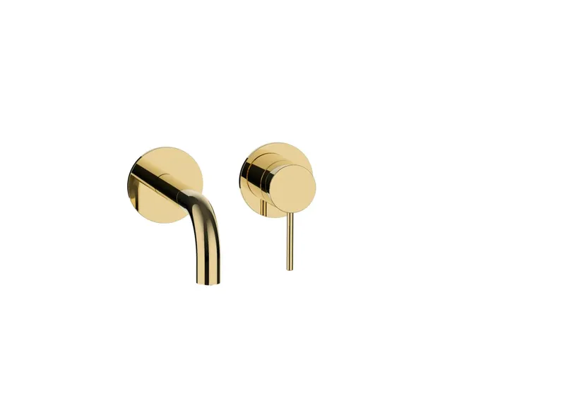 MODUL7 Waschtisch-Wandbatterie Farbset 160mm PVD Gold