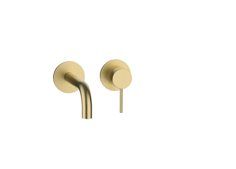 MODUL7 Waschtisch-Wandbatterie Farbset 160mm Brass Steel