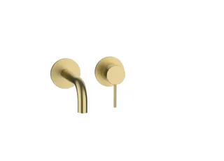 MODUL7 Waschtisch-Wandbatterie Farbset 160mm Brass Steel