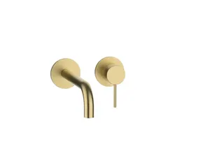 MODUL7 Waschtisch-Wandbatterie Farbset 210mm Brass Steel