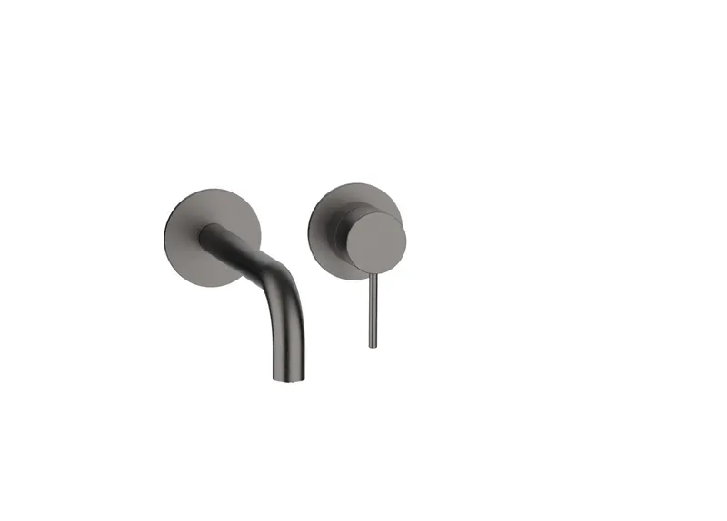 MODUL7 Waschtisch-Wandbatterie Farbset 210mm Black Steel