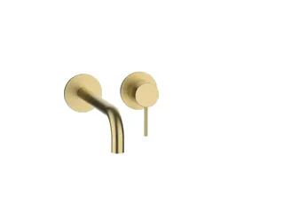 MODUL7 Waschtisch-Wandbatterie Farbset 240mm Brass Steel