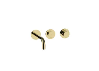 MODUL7 PUSH TA Waschtisch- Wandbatterie Farbset 210mm PVD Gold