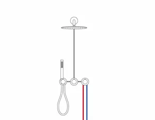 MODUL7 Thermostat-Set T-RB250 Wandarm Regenbrause 250mm Chrom – Bild 2