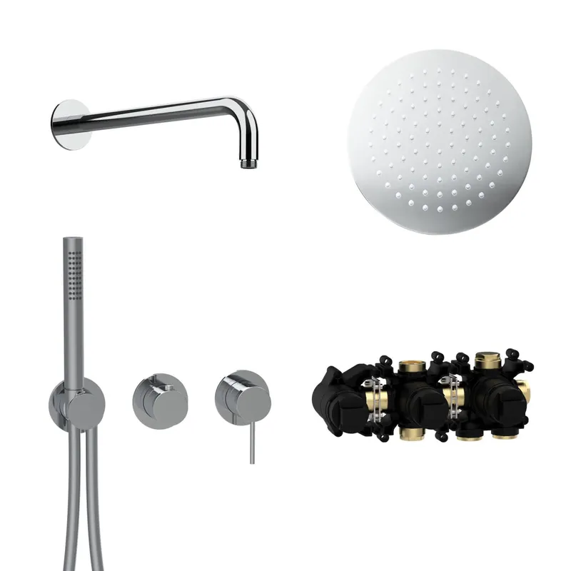 MODUL7 Hebelmischer-Set H-RB250 Wandarm Regenbrause 250mm Chrom