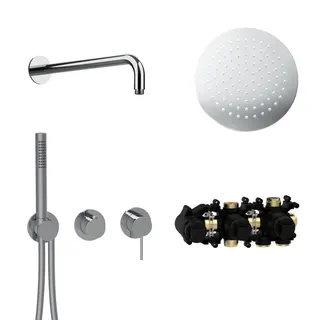 MODUL7 Hebelmischer-Set H-RB250 Wandarm Regenbrause 250mm Chrom