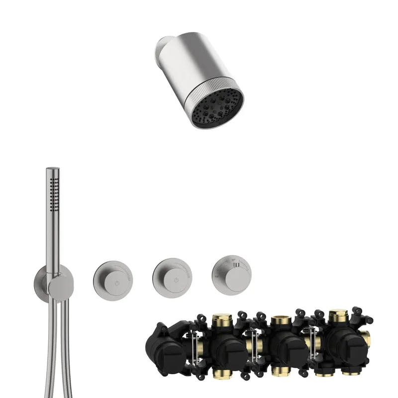 MODUL7 PUSH-Thermostat-Set P-SP3 SPOT Multi Edelstahl