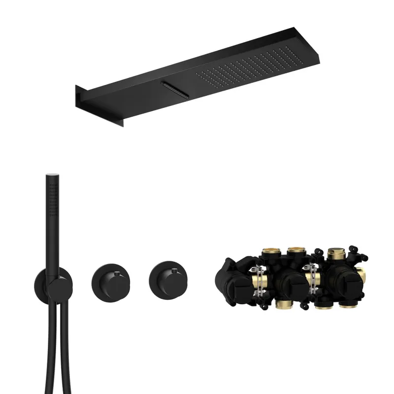 MODUL7 Thermostat-Set T-MU2 537x165mm Multi 2 Schwarz matt