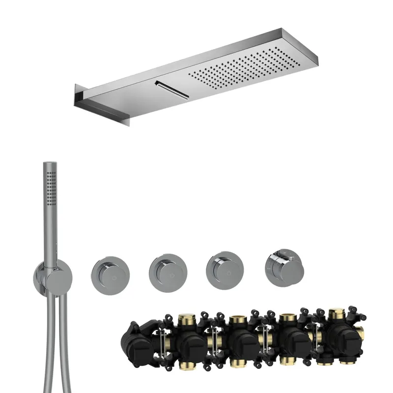 MODUL7 PUSH-Thermostat-Set P-MU2 537x165mm Multi 2 Chrom