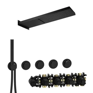MODUL7 PUSH-Thermostat-Set P-MU2 537x165mm Multi 2 Schwarz matt