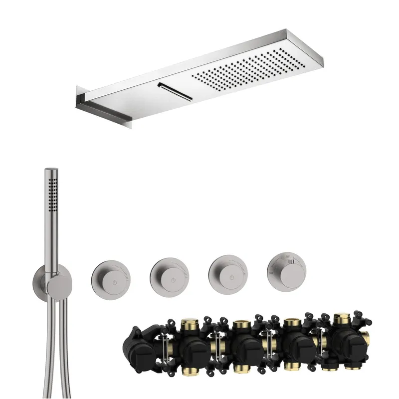 MODUL7 PUSH-Thermostat-Set P-MU2 537x165mm Multi 2 Edelstahl
