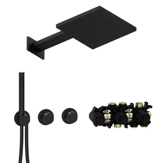 MODUL7 Thermostat-Set T-TF2 TWIN FLOW Schwarz matt
