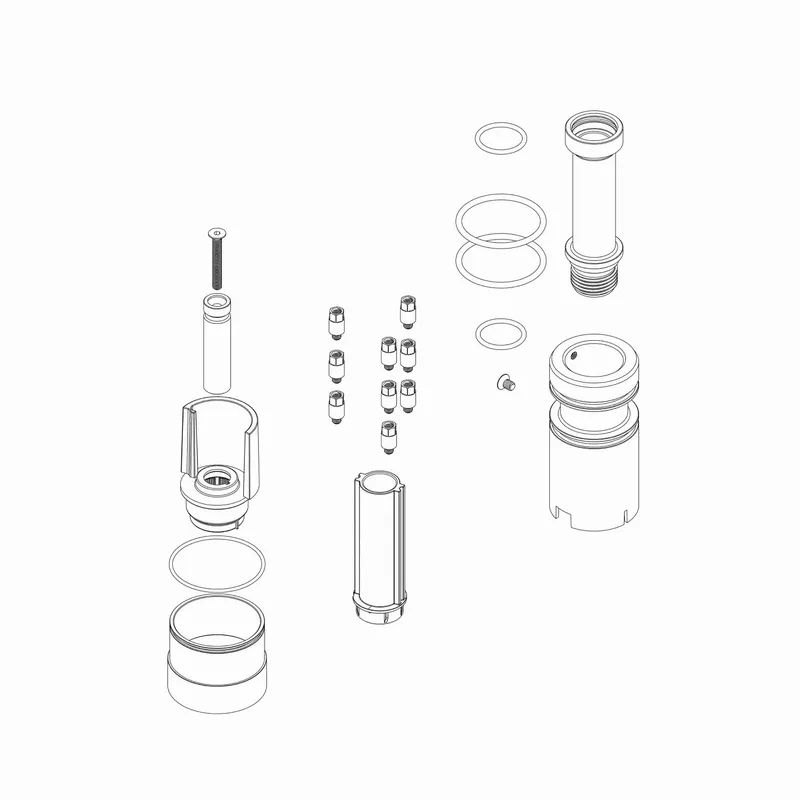 MODUL7 Verlängerung 20mm PUSH-Thermostat Brausehalterset 1 Verbraucher