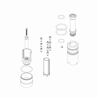 MODUL7 Verlängerung 20mm PUSH-Thermostat Brausehalterset 1 Verbraucher
