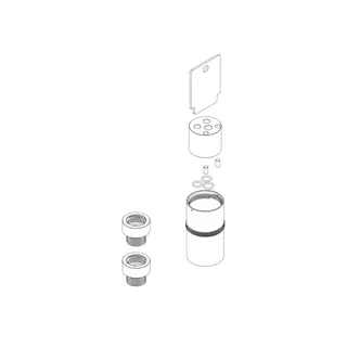 MODUL7 Verlängerung 20mm PUSH-Thermostat Wandauslauf 1 Verbraucher