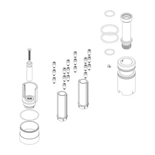 MODUL7 Verlängerung 20mm PUSH-Thermostat 2 Verbraucher