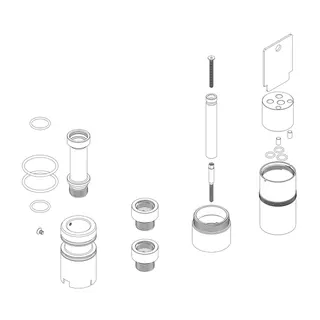 MODUL7 Verlängerung 30mm Hebelmischer 2 Verbraucher mit Auslauf
