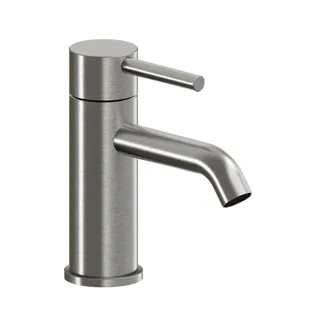 DEEP iX Waschtisch-Einlochbatterie S-Size 115mm mit Push-Ablauf Edelstahl