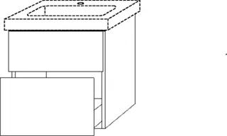 SA Waschtischunterbau mit Auszügen 3way (BR612) 593x550x447 Weiß-Soft